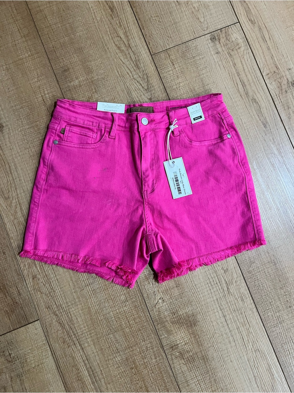 Judy Blue Hot Pink High-Rise Denim Shorts